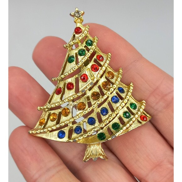 10PC Vintage Christmas Brooches Jewelry Sterling Silver Angel Trees Snowman - Picture 5 of 9